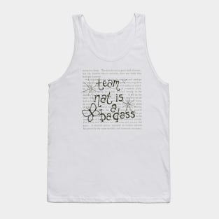 Nat Is A Badass small text Tank Top